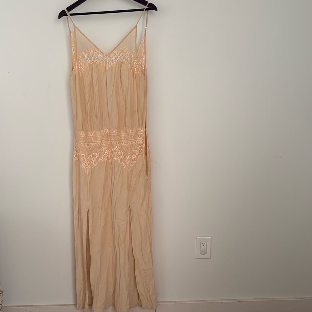 Magali Pascal Peach Lace dress